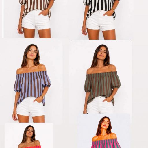 Blusa engomada rayas